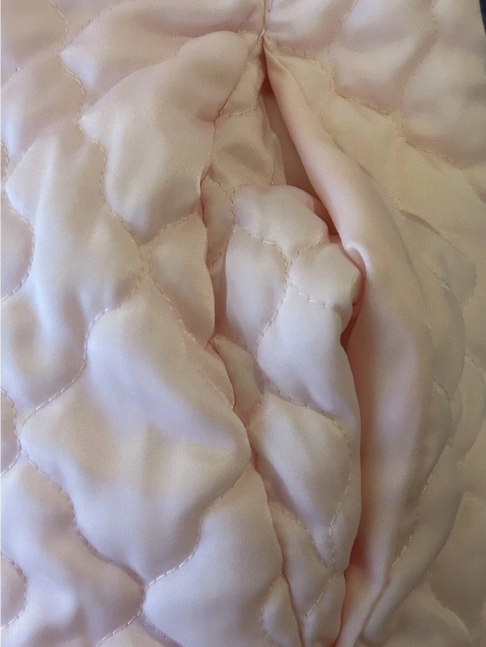 Vintage DEADSTOCK Pink Quilted Long Zip Robe Barbizon- Womens Cozy Loungewear - Picture 5 of 9